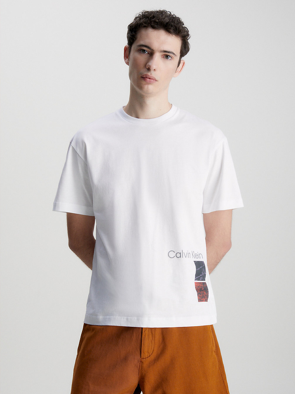 T-Shirt Grafica Con Logo > BRIGHT WHITE > undefined uomo > Calvin Klein