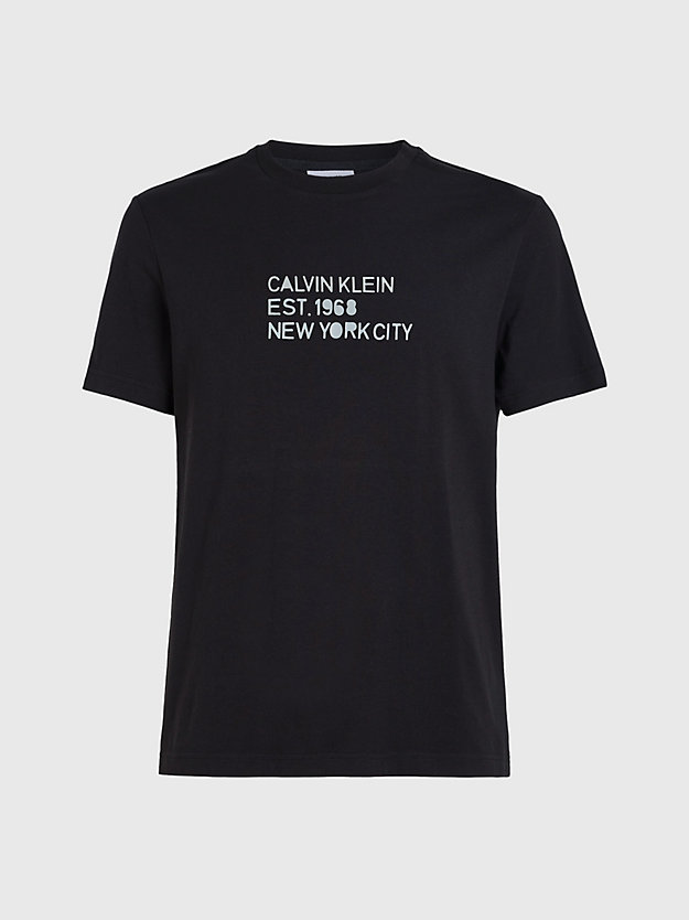 CK BLACK T-shirt en coton bio avec logo for hommes CALVIN KLEIN