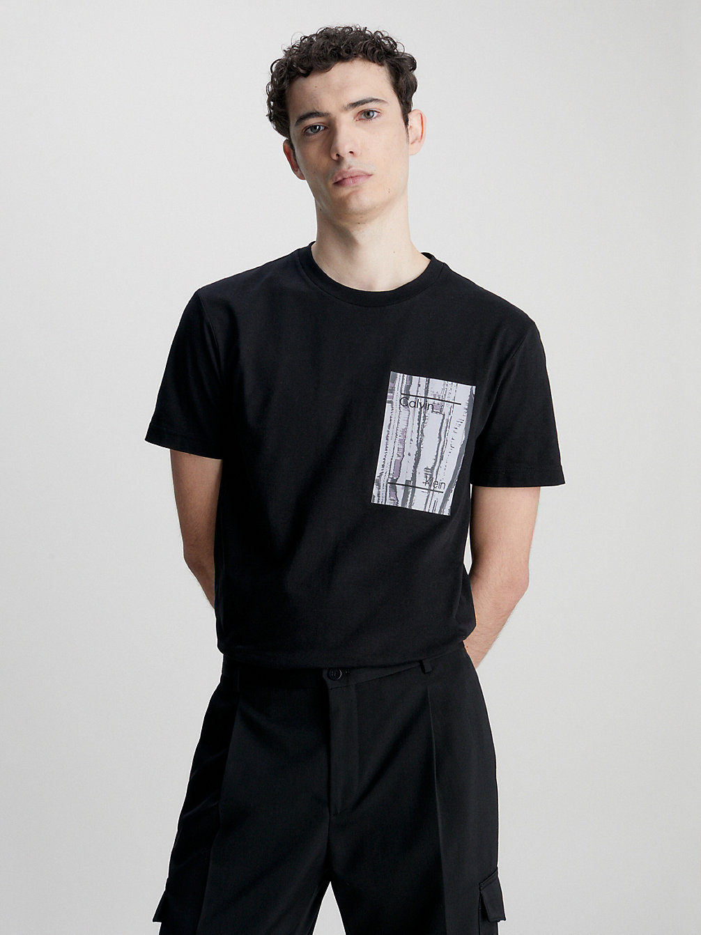 CK BLACK > T-Shirt Met Print Op De Borst > undefined heren - Calvin Klein
