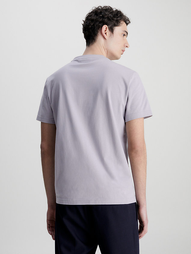 purple chest print t-shirt for men calvin klein