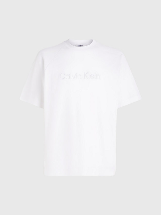 BRIGHT WHITE Refibra Logo T-shirt for men CALVIN KLEIN