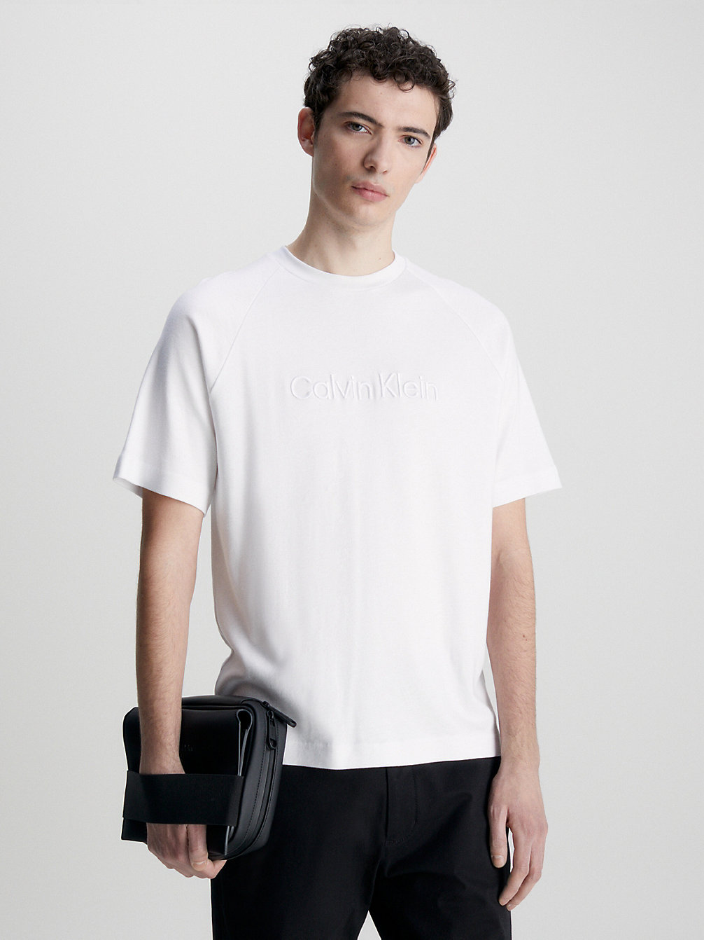 BRIGHT WHITE Logo-T-Shirt Aus Refibra undefined Herren Calvin Klein