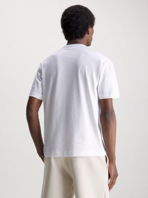 camiseta con estampado fotográfico white de hombre calvin klein