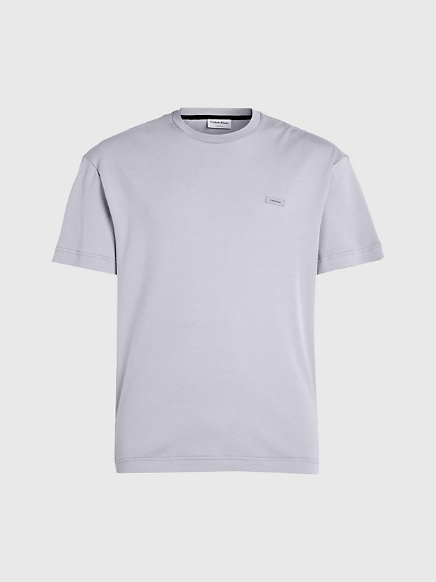 dapple gray organic cotton logo t-shirt for men calvin klein