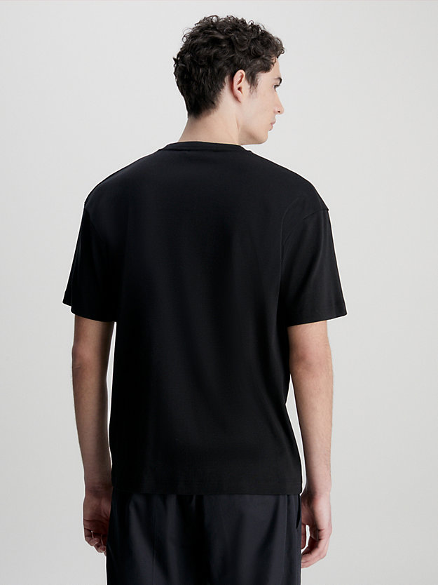 CK BLACK T-shirt côtelé avec poche for hommes CALVIN KLEIN