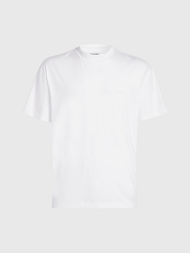 white t-shirt mit schildkrötenkragen für herren - calvin klein