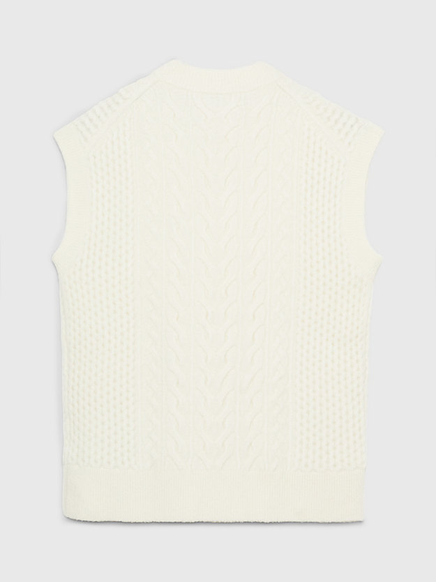egret wool blend cable knit vest for men calvin klein