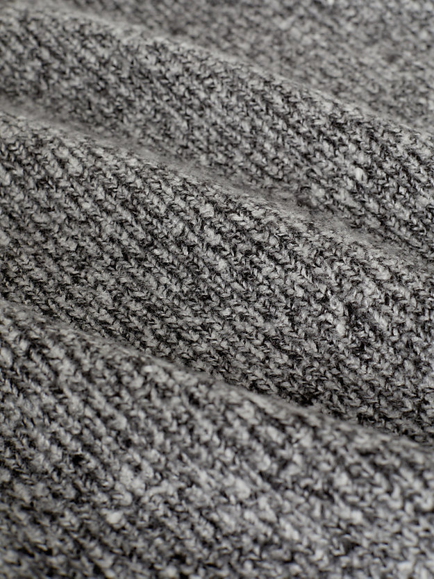 ck black rippstrick-pullover aus wollgemisch für herren - calvin klein