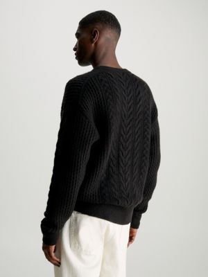 Calvin klein cheap cable knit sweater