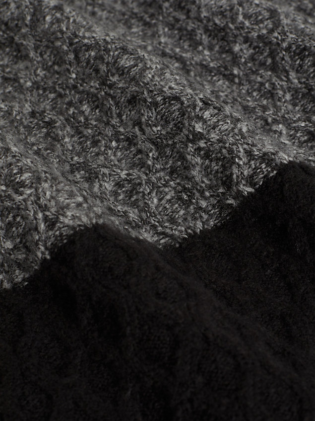black strukturierter pullover im blockfarben-design für herren - calvin klein