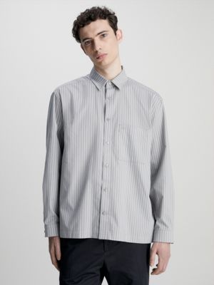 Oversized Twill Striped Shirt Calvin K10K111586PRZ | Klein®