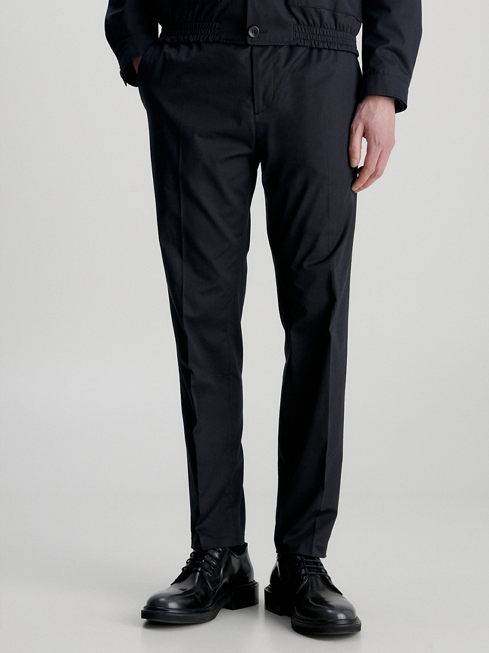 CK BLACK Slim Cropped Seacell Trousers undefined men Calvin Klein