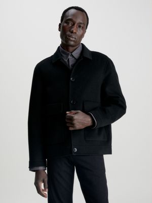 double faced wool jacket men