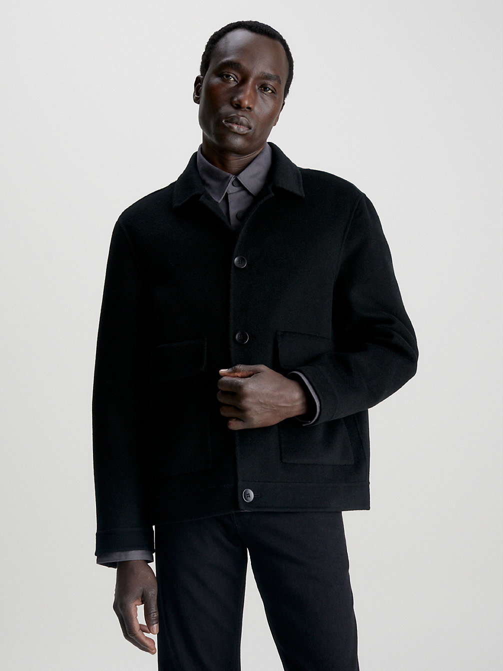 CK BLACK Double Faced Wool Jacket undefined men Calvin Klein