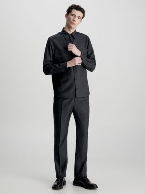 Virgin Wool Tapered Trousers Calvin Klein®