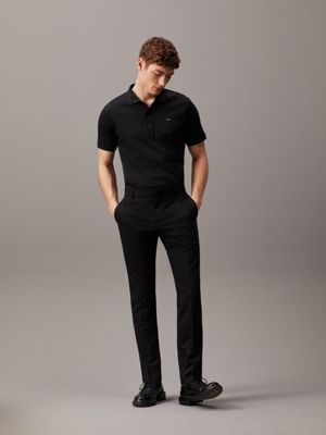 Black calvin klein polo best sale