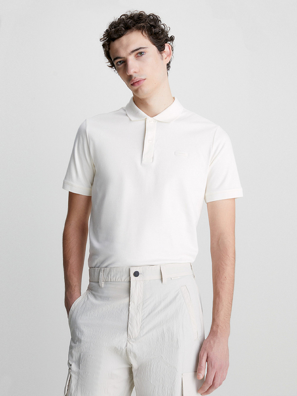 EGRET > Wąska Koszulka Polo > undefined Mężczyźni - Calvin Klein