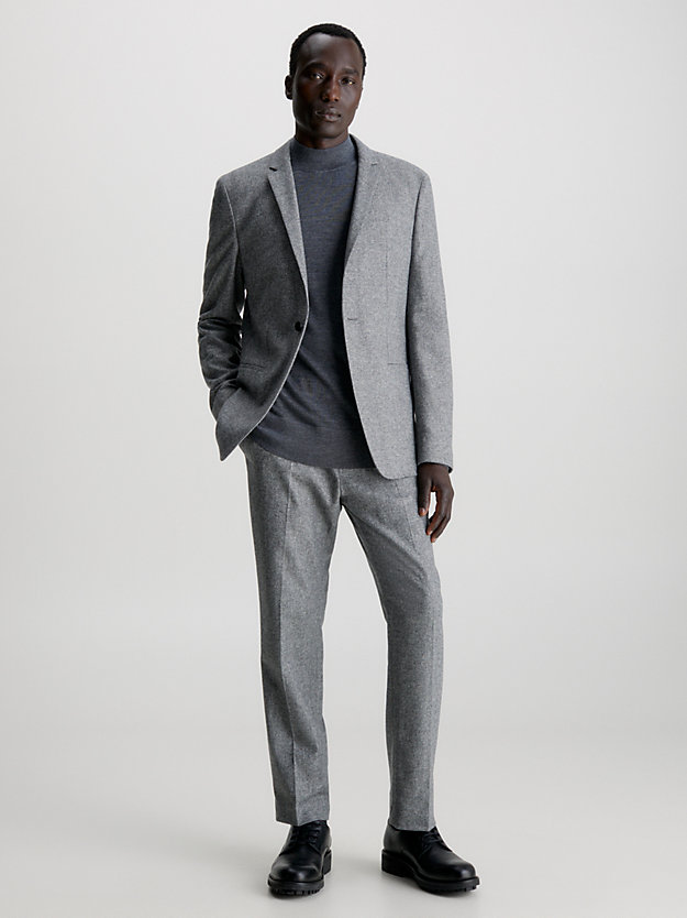 grey fog two tone flannel trousers for men calvin klein