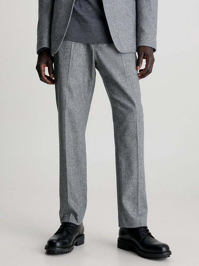 pantalon de flanelle bicolore grey pour hommes calvin klein