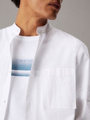 Calvin klein mandarin clearance collar shirt