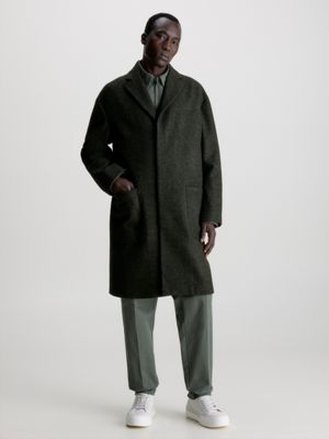 Calvin Klein Modern Wool Blend Coat In Gray For Men Lyst, 42% OFF