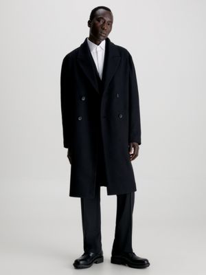 Calvin klein shop double breasted coat