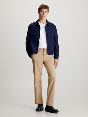 Tapered Twill Pleated Trousers Calvin Klein®