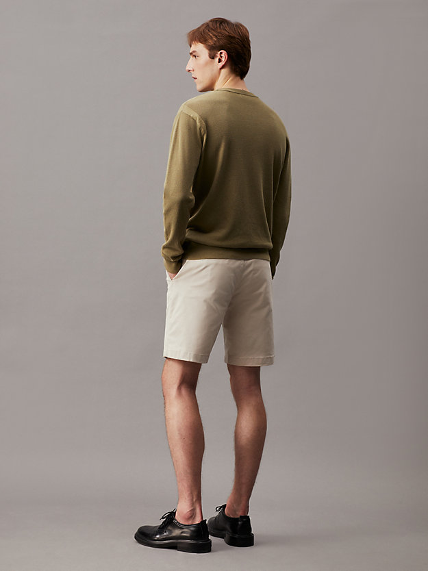 STONY BEIGE Slim Twill Shorts for men CALVIN KLEIN