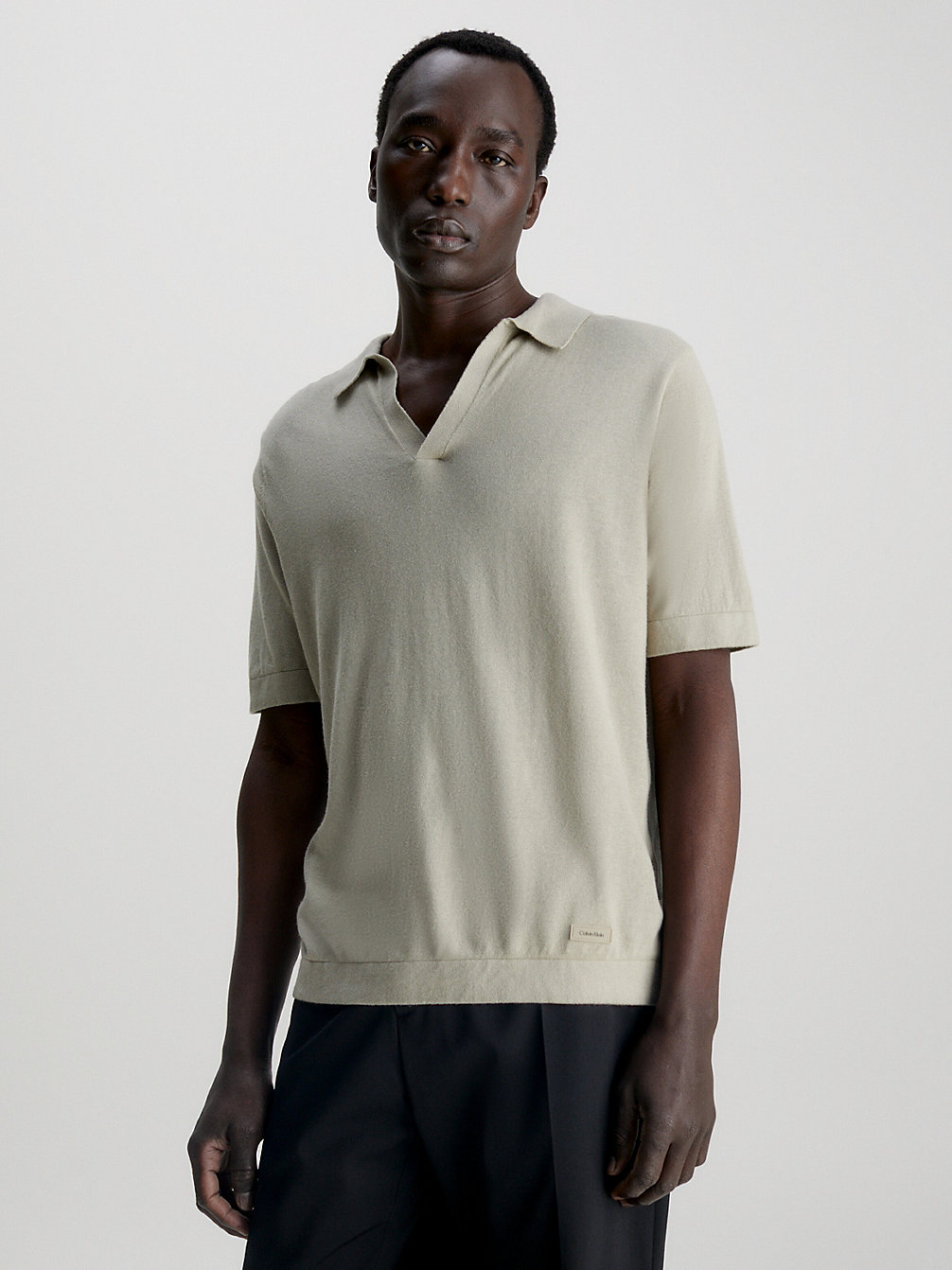 FRESH CLAY Buttonless Polo Shirt undefined men Calvin Klein