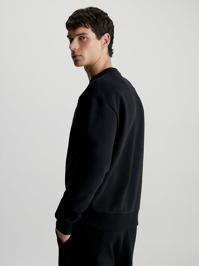 black logo sweatshirt for men calvin klein