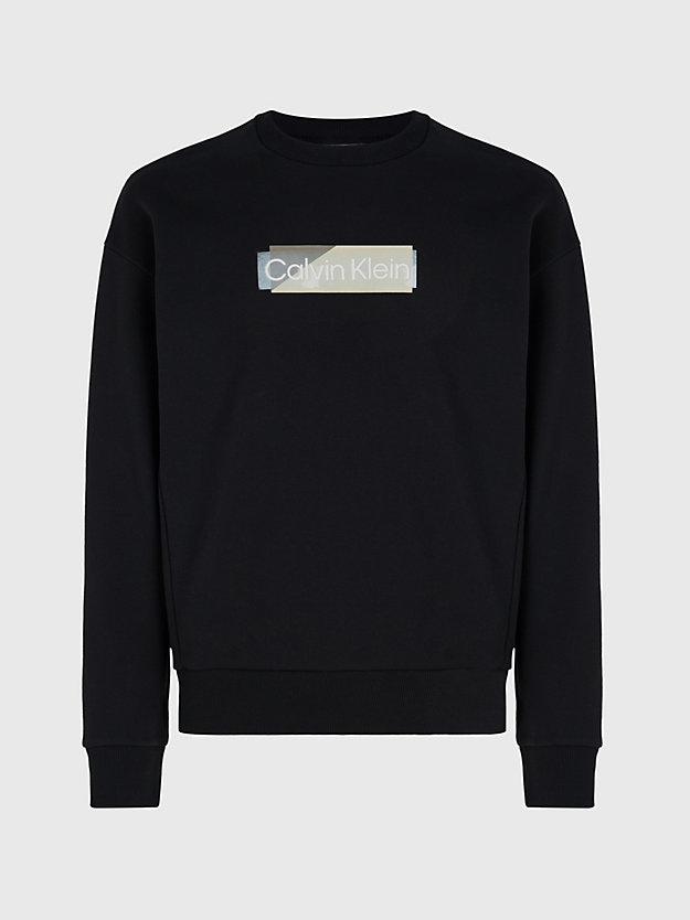 ck black logo sweatshirt for men calvin klein