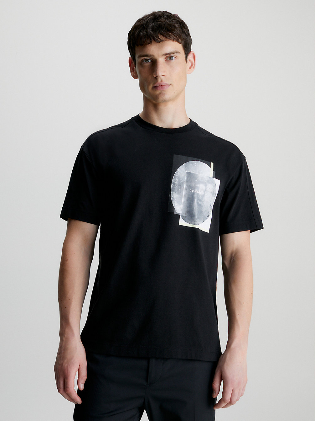 CK BLACK > T-Shirt Bawełniany Z Grafiką > undefined Mężczyźni - Calvin Klein