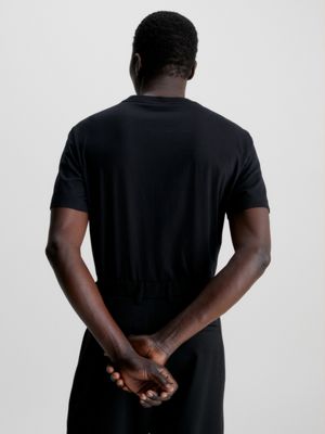 Calvin Klein Central Front Small Logo T-shirt in Black for Men