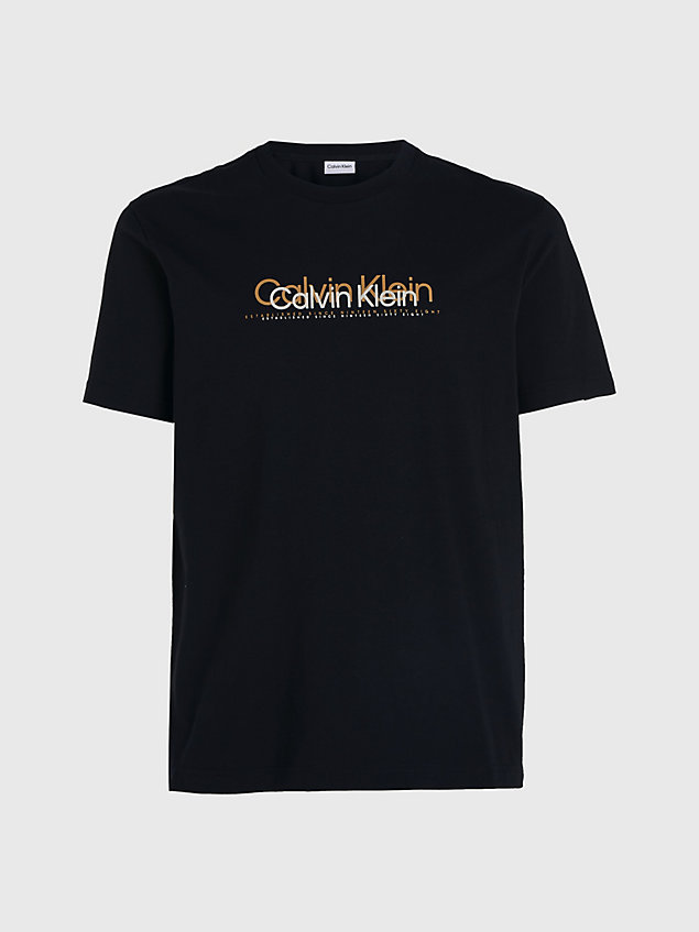 camiseta con logo black de hombre calvin klein