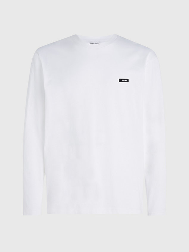 camiseta de manga larga white de hombre calvin klein