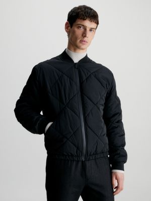 Calvin klein deals quilted bomber jacket