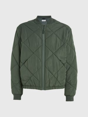 Cazadora bomber Essential acolchada, Verde