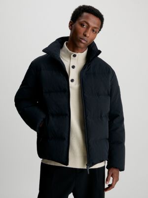 Calvin klein hooded down deals puffer jacket