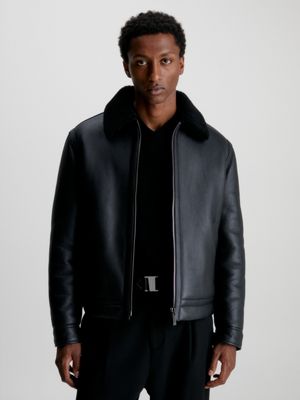 Calvin klein hot sale shearling coat