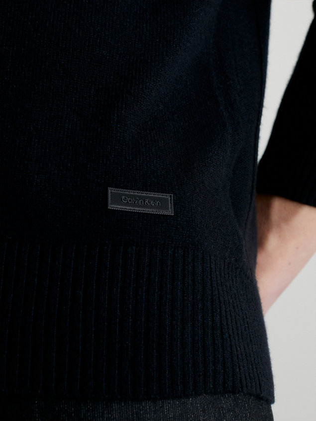 black sweter wełniany dla mężczyźni - calvin klein