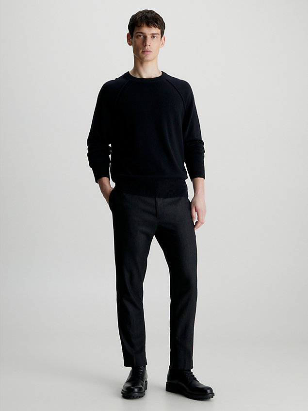 black sweter wełniany dla mężczyźni - calvin klein
