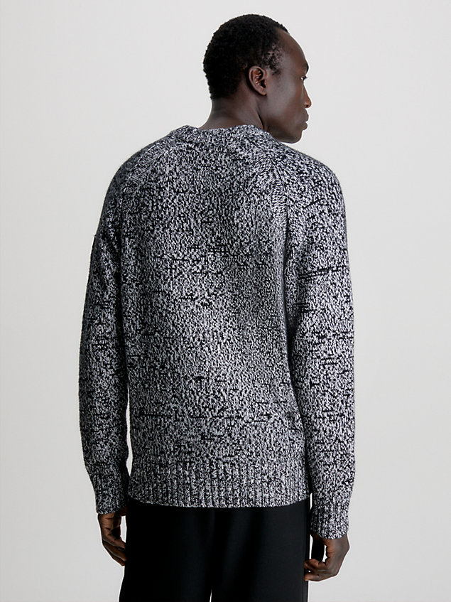 black sweter melanżowy dla mężczyźni - calvin klein