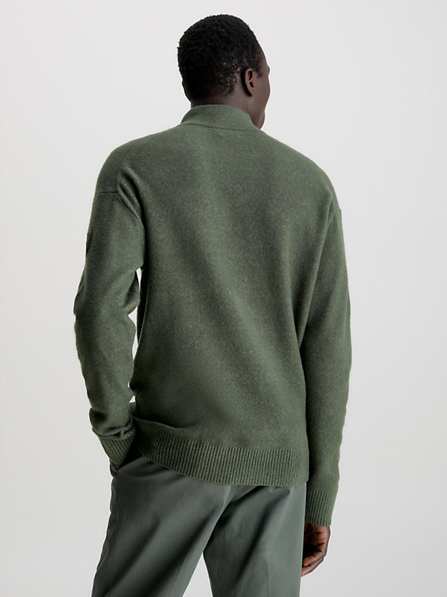 maglione con scollo con bottoni green da uomo calvin klein