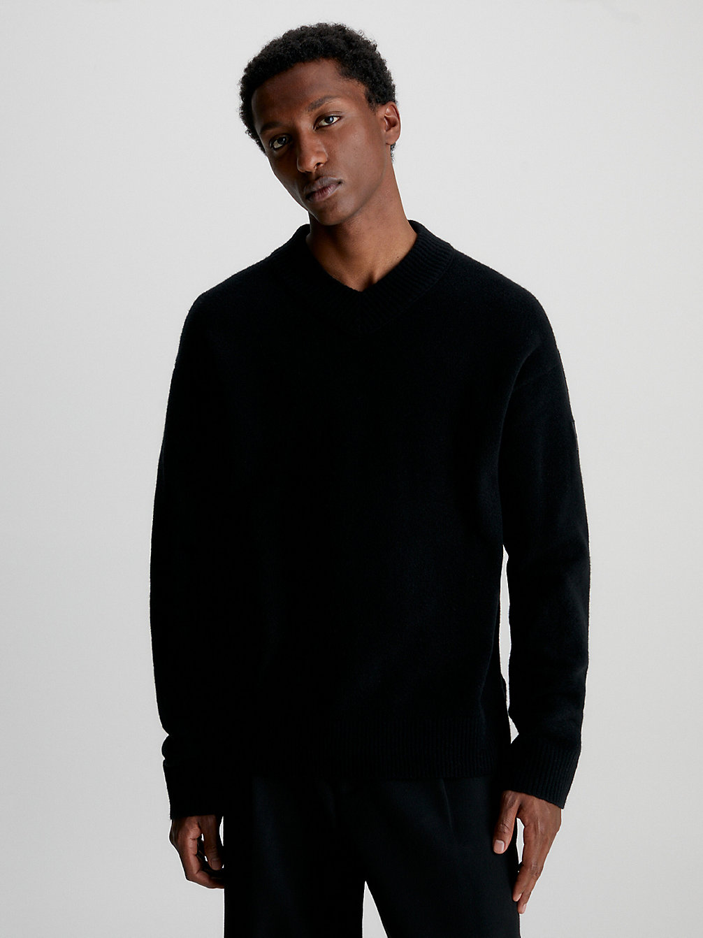 CK BLACK Pullover Mit V-Ausschnitt Aus Acrylgemisch undefined Herren Calvin Klein