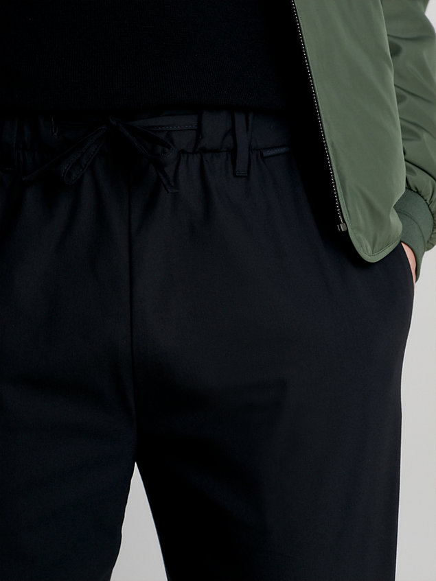 pantaloni da tuta tecnici elasticizzati black da uomo calvin klein