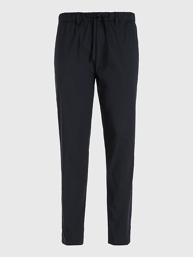 black spodnie dresowe ze stretchem technicznym dla mężczyźni - calvin klein