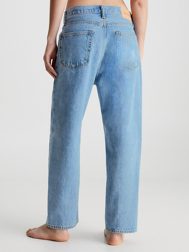 coastal blue unisex relaxed jeans - ck standards for men calvin klein