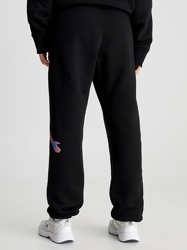 pantalón de chándal unisex de estilo holgado - ck standards black beauty de hombre calvin klein