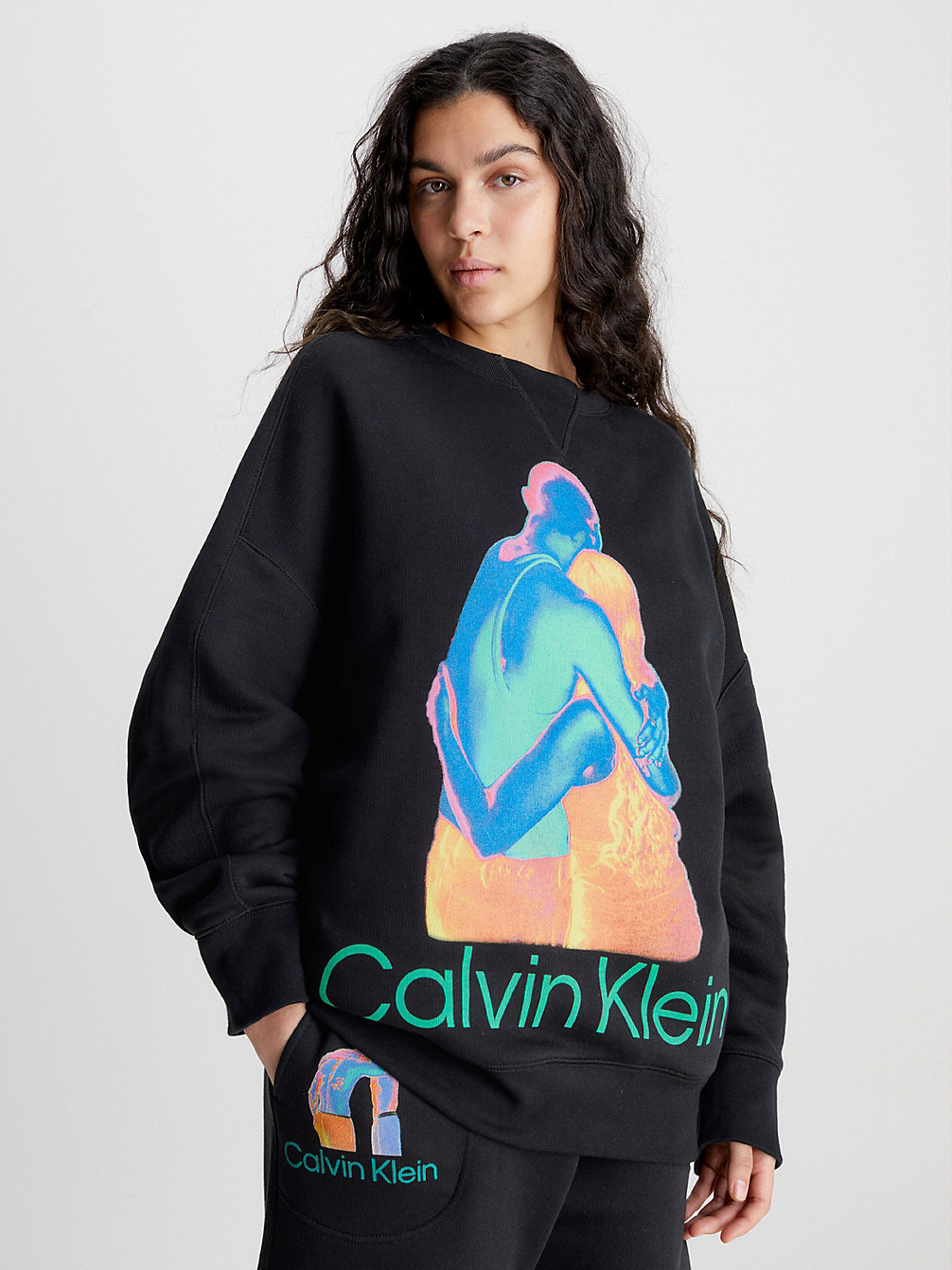 BLACK BEAUTY Unisex Sweatshirt Met Print - CK Standards undefined heren Calvin Klein