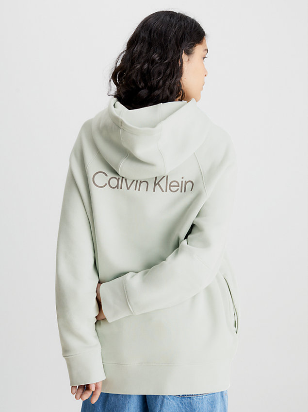 green unisex relaxed hoodie - ck standards for men calvin klein